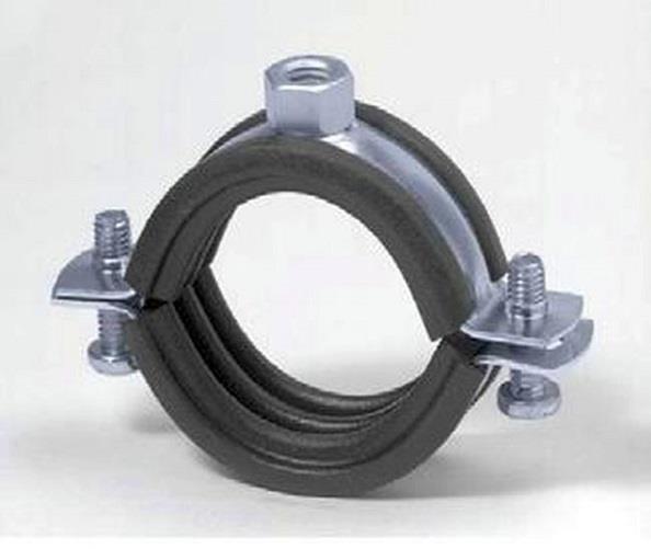 Abrazadera de tubo, dos tornillos sin insonorización M8, 31-38 mm - 1".