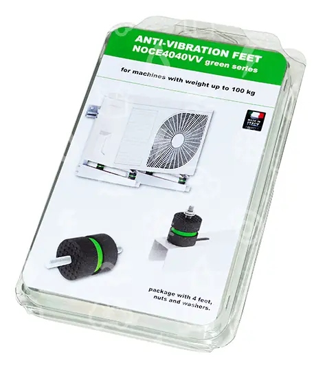 Vibration damper kit, d = 40 mm x H = 40 mm, M8 x 22 mm, M = 100 kg, thermoplastic