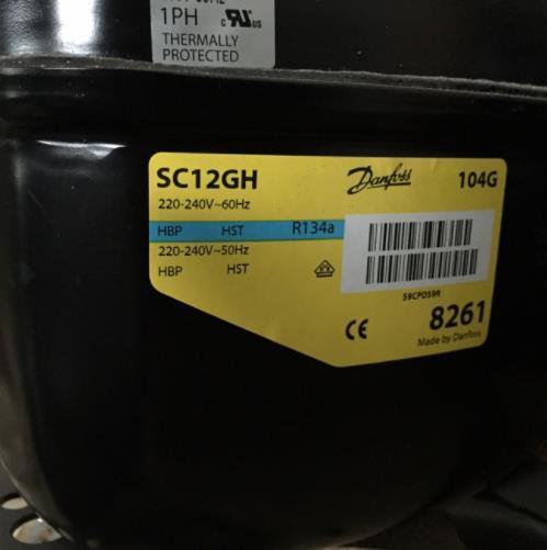 Compresor SECOP / Danfoss SC12GH, HBP - R134a, 220-240V, 50/60Hz, 140L8261