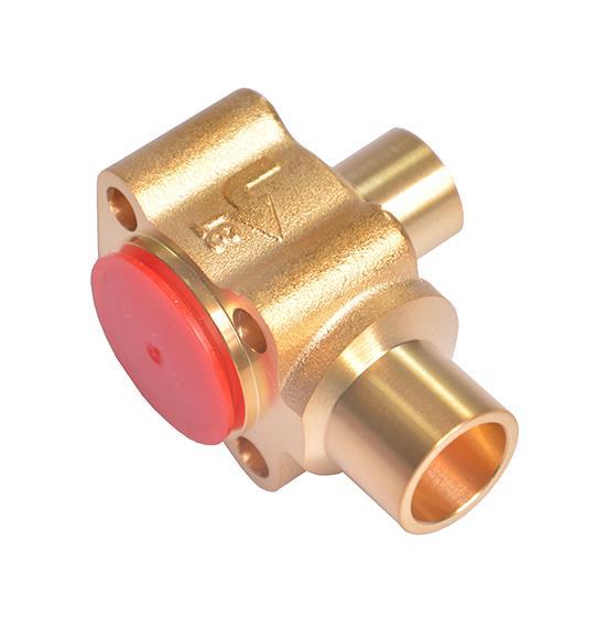 Thermostatic expansion valve lower section Danfoss TE5, angle vesion, 1/2 "x5/8"