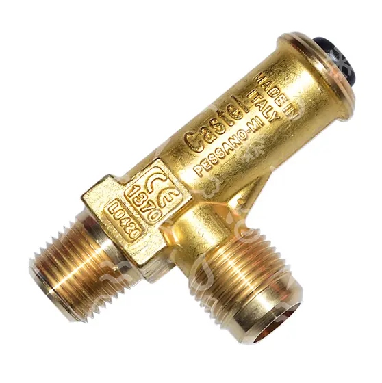 Soupape de sûreté CASTEL 3060/45C500, à rebord, 1/2" NPT - 5/8" SAE, 50 bar
