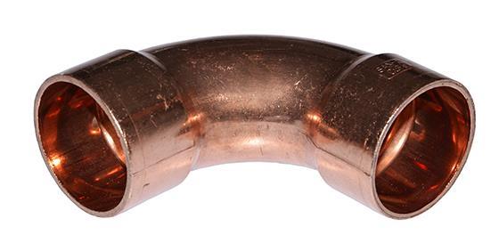 Codo de cobre K65, 90° interior/exterior, 2 1/8", 54 mm