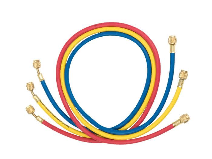 Set di 3 tubi flessibili di carica CPS Premium HP3 90 cm da 1/4" per tutti i refrigeranti