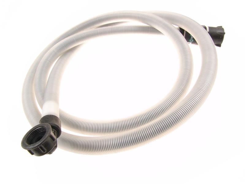 Manguera de entrada de 2,5 m con Aquastop con junta y revestimiento flexible, tuercas de unión, un lado con curva de 90 grados