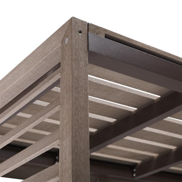 Evolar luftkonditionerings- och värmepumpshus Valnötsgrå WPC XS, 600x900x400 MM
