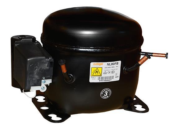 Compressore CUBIGEL NLY 80 LA_A, LBP - R290, 220-240V, 50HZ- non disponibile, sostituito da NUY80LA