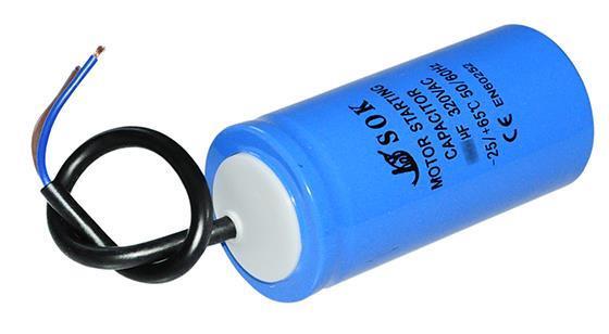 Kondensator rozruchowy TC 544, 280 uF, 320 V, d = 45x100 mm, kabel 25 cm