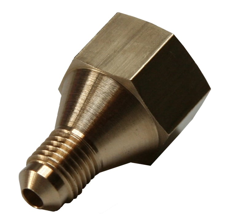 Flare adapter 1/2" binnen 3/8" buiten