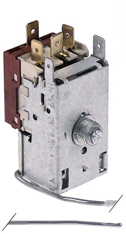 THERMOSTAT voor verdamper Ranco K61-L1502, 4 contacten 6A 250V, capillaire buis 2100 mm, koud -20,0°C, warm -6,0°C, schroefregeling, alternatief voor K61-L1502000