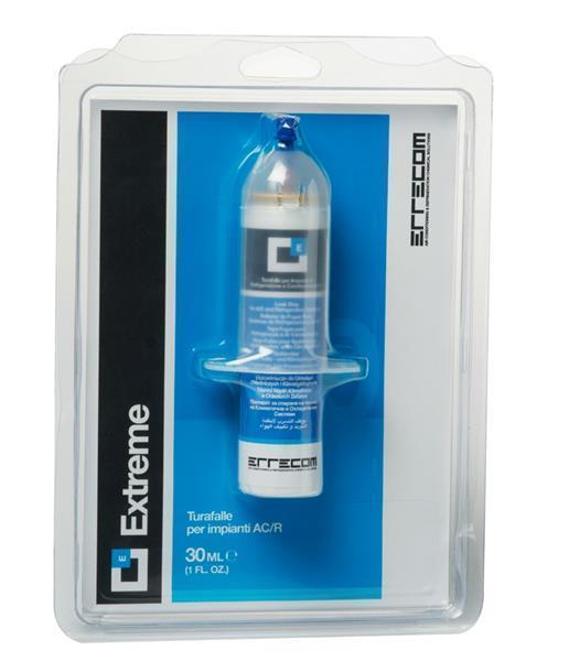 Errecom Extreme 30 ml, sellador para sistemas de refrigeración incl. adaptador para R134a y R1234yf, compatible con CFC, HCFC, HFC