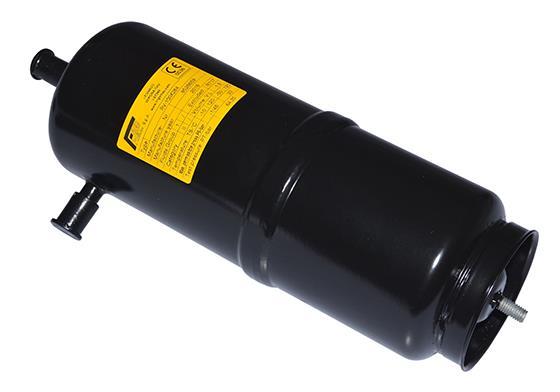 Liquid collector, 45 BAR, 1.8 l, inlet 10 mm ODS, outlet 10 mm, M8,