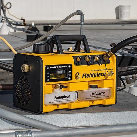 Vakuumpump med RunQuick™-oljebytessystem 10 CFM 280 l/min VPX7EU FIELDPIECE A2L-godkännande