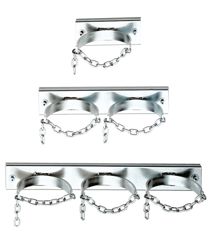 Soporte mural para botellas de acero PERKEO para 1 botella de 210-250 mm de diámetro