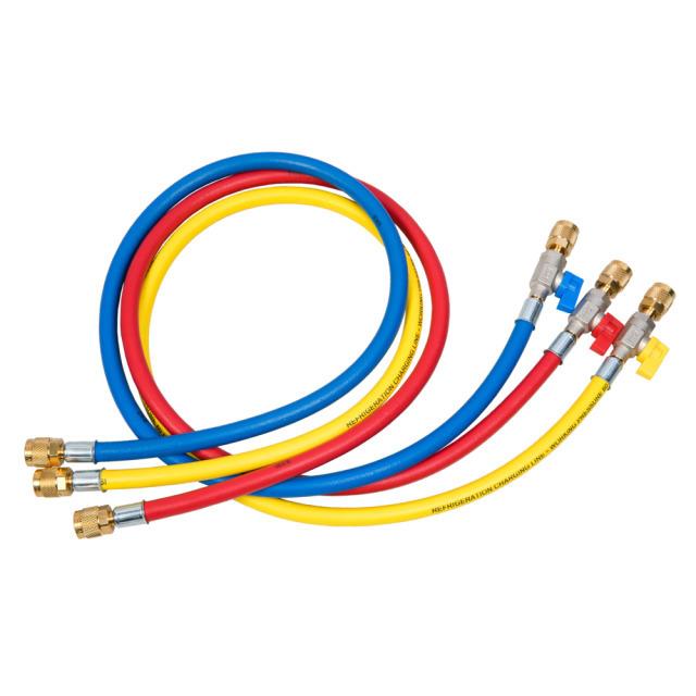 Refco 4493622 Vulslangset CA-CCL-60 met kogelkraan 1/4"SAE 60bar 150cm