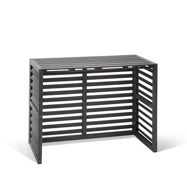 Evolar luftkonditionerings- och värmepumpshus Charcoal Grey WPC M. 800x1100x550 MM
