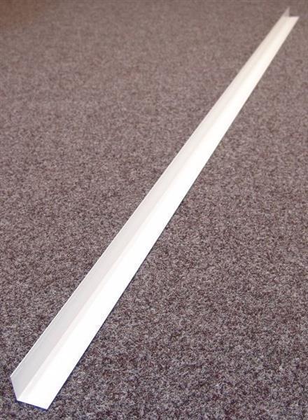 Witte metalen strips - binnenkant L 40 x 40 mm, L = 2,5 m