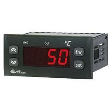 Electronic controller type IC901 12 V Installation dimension 71x29mm NTC/PTC Relay outputs 1 relay TempIn1 Yes 15A - not available, replaced by ICP16D0350000