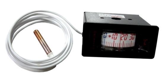 Capillary thermometer, - 40 / +40° C, rectangular