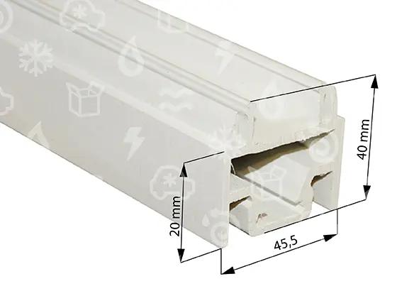 Profiling,  Stecker, Aluminium, Kunststoff, Rechteckige Halterung