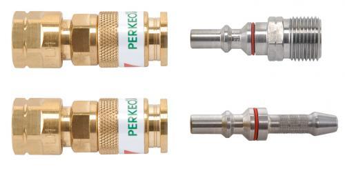 PERKEO quick coupling Connection to pressure reducer, inlet/outlet: G3/8" LH, fuel gas