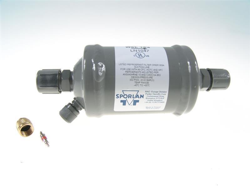 Filtre déshydrateur burn-out KMP WSL163, raccord évasé 3/8" SAE