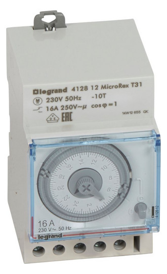 Legrand Microrex T31 Interruptor horario analógico sin reserva de marcha 230V