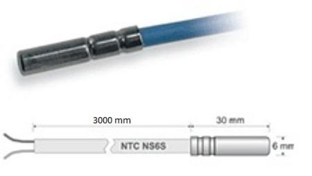 Sensore di temperatura Dixell / Copeland sonda NTC in silicone 3,0m SN7S0300