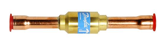 Clapet anti-retour Danfoss NRVH 10s, à passage direct - brasure 10 mm ODF, KV 1,2