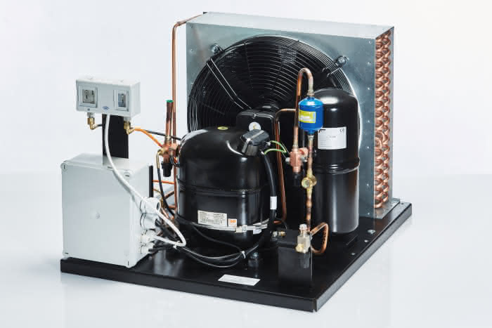 Unidad condensadora totalmente hermética Embraco UNJX2215U, LBP, CSR, R290, 220-240V 50Hz