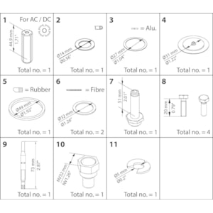 Kit di revisione Danfoss 032F2337 EVRA 10 / EVRS 10