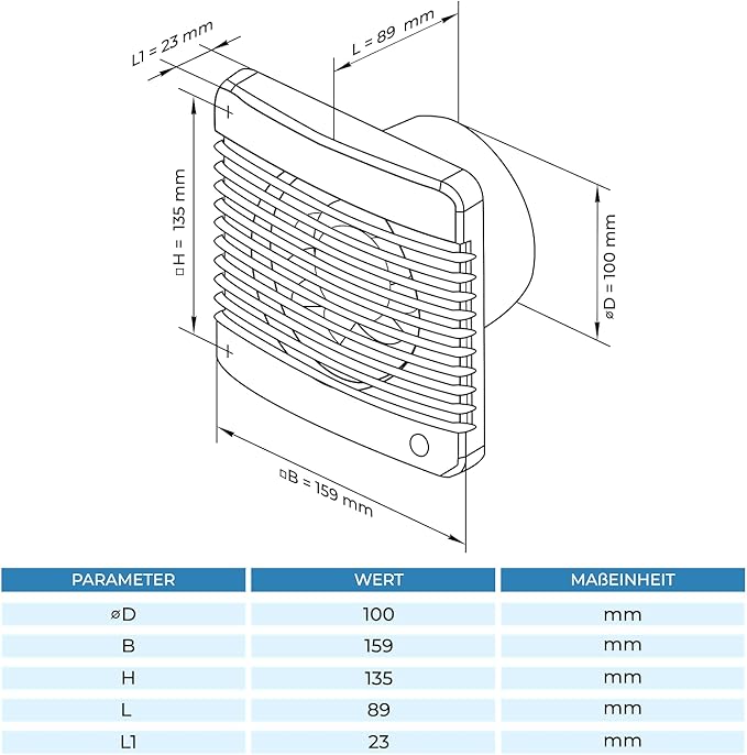 Ventilador axial Albatros 100 Silencio FS