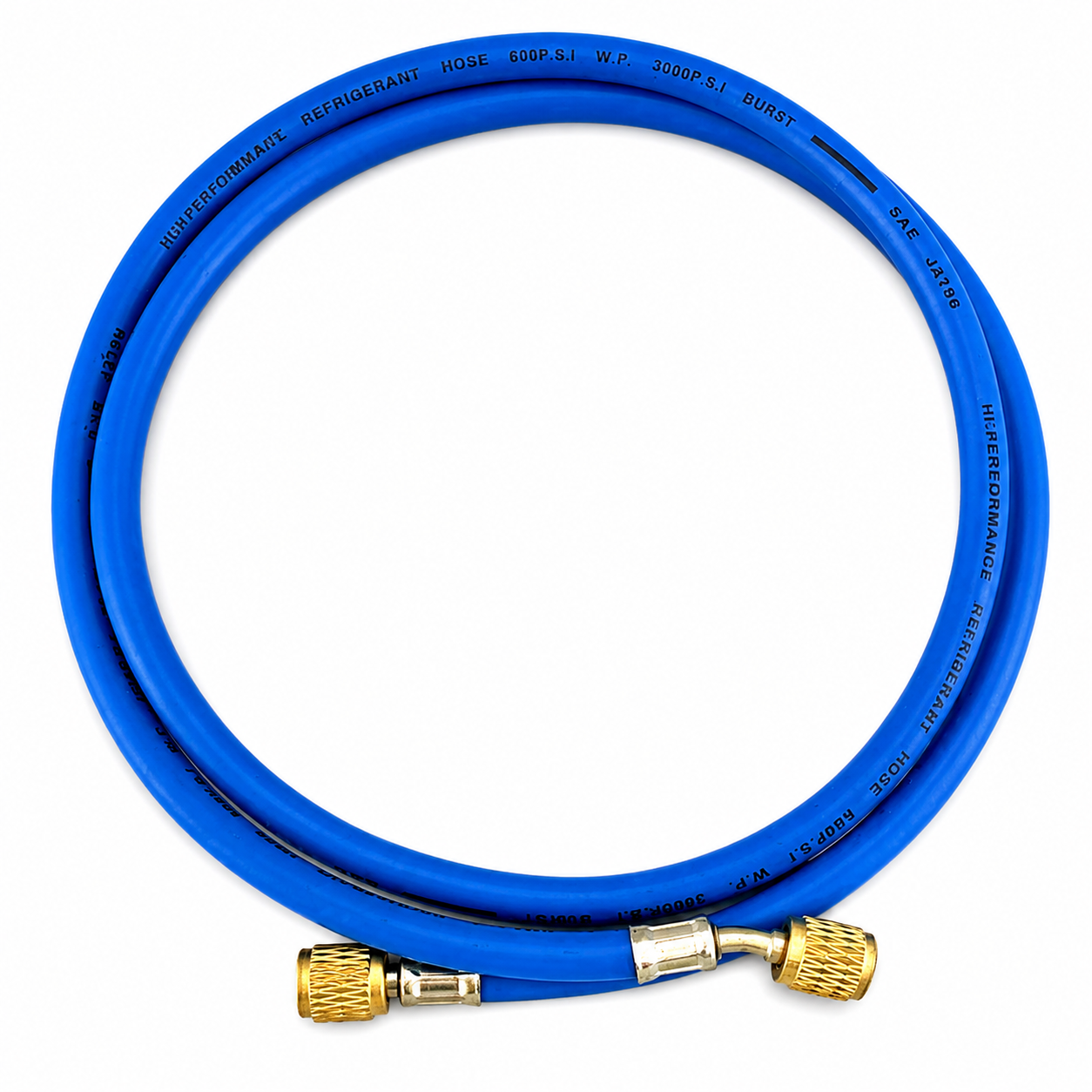Schlauch,  blauer Schlauch, Luftschlauch, verstärkter Schlauch, Verbindungskopf