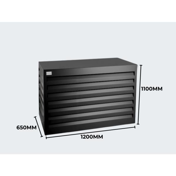 Evolar air conditioning & heat pump housing black aluminium L, 1100x1200x650 MM