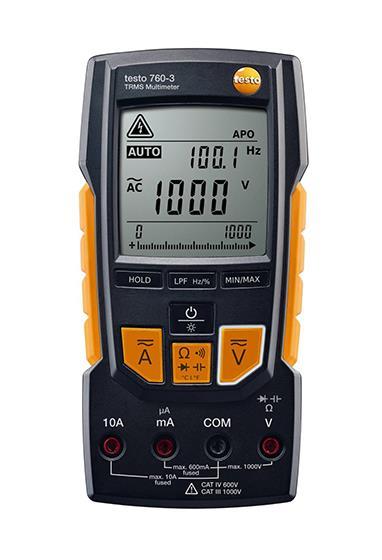 Testo 760-3; Testo 760-3 digital multimeter, including batteries and 1 set of measuring cables