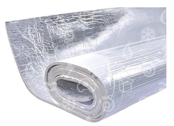 Estera aislante autoadhesiva K-FLEX H DUCK 12 mm aluminio, anchura 1,5 m, longitud 1 m