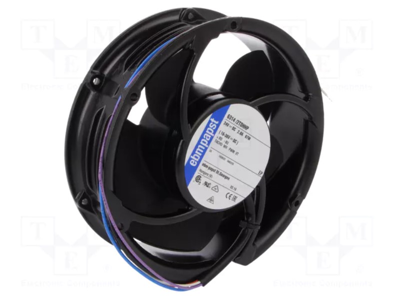 Ventilador axial EBM PAPST 6314/2TDHHP ø 172mm H 51mm 24VDC 7.000 rpm
