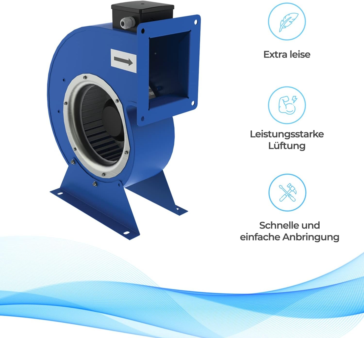 Gehäuselüfter, Axialventilator, Gehäuseventilator, Lüfterrad, Metallgehäuse