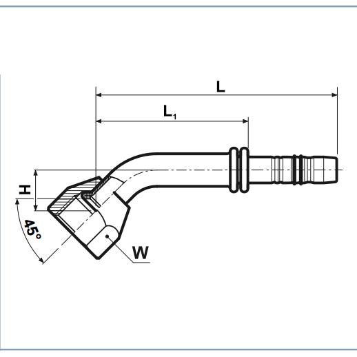 Złączka FLEXIN 20F4140-0606 Złączka kielichowa D08 wygięta do 5/8" 45°