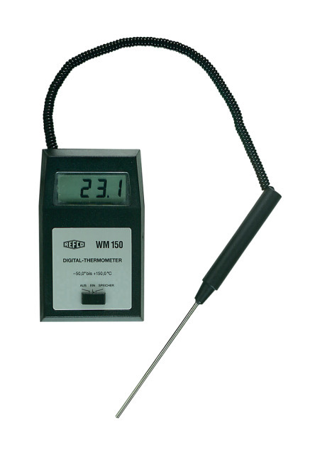 Refco 9881074 Termómetro digital, -50/+150 °C, sonda de aguja-Tol, longitud 1 m, WM-150