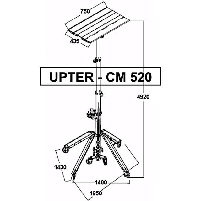 KeM.Tech CM 520 elevador de montaje eléctrico con ruedas máx. 90 kg/4,9m 230V 4A