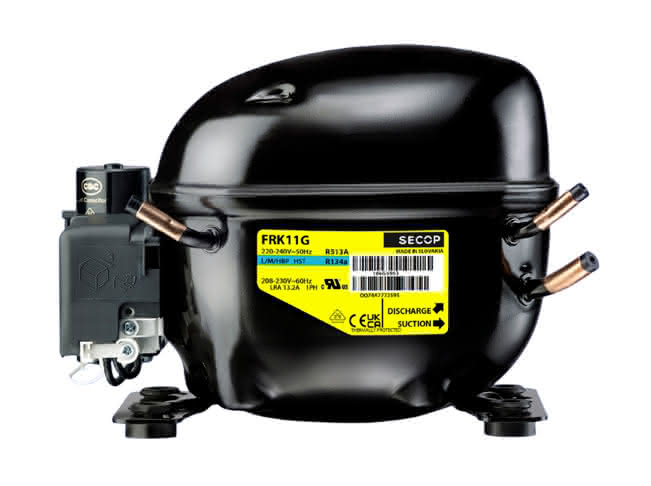 Compressor SECOP / Danfoss FRK10G/FRK10GX, LBP/MBP/HBP, R134a/R513A, 220-240V/1Ph/50Hz