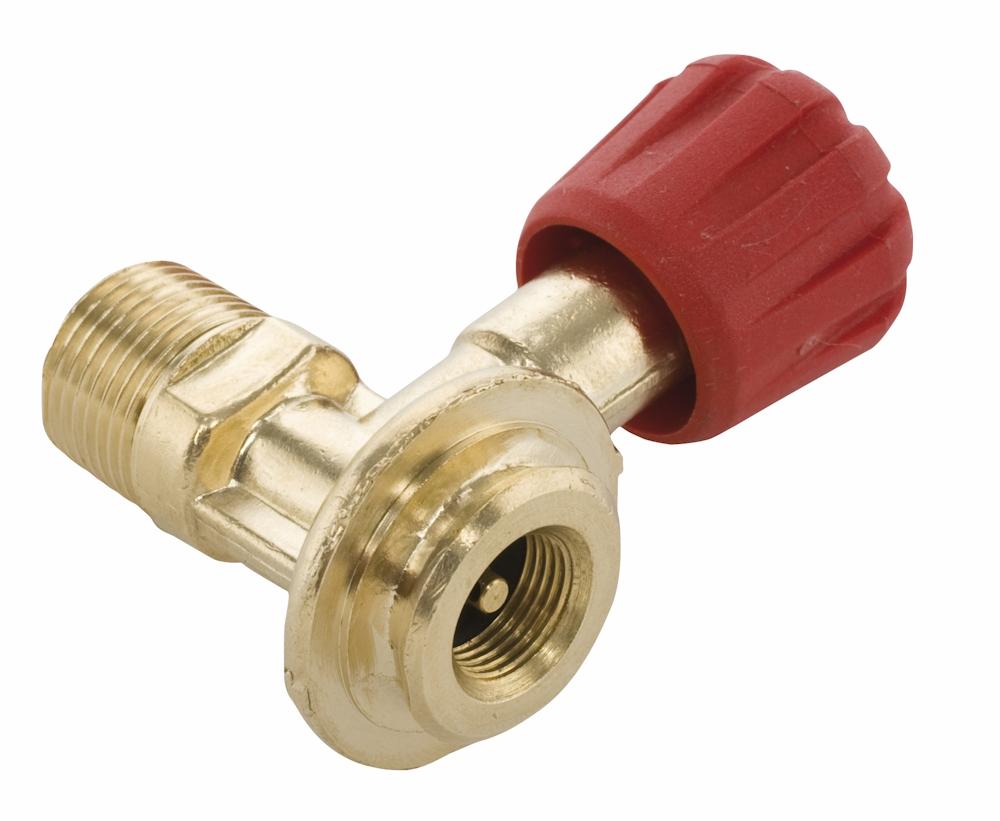 PERKEO gas cartridge valve, 7/16 "x25 UNF - G3/8" LH