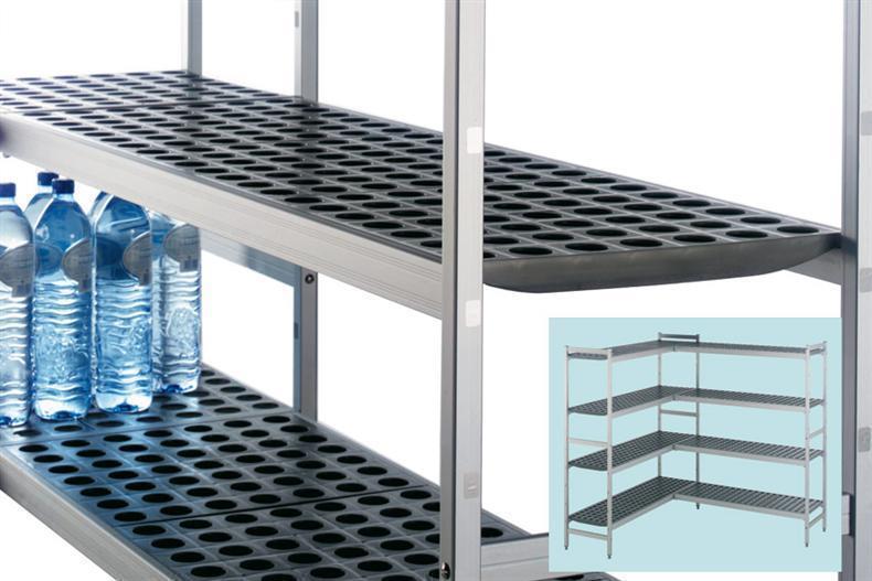 Plastic support 560 x 1590 mm incl. crossbars ALU anodised