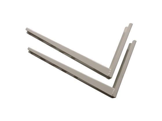 Soporte soldado L = 400 mm, H = 400 mm, M = 90 kg, blanco, VECAM-CO