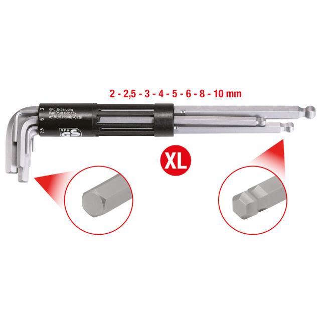 KS Inbussleutelset 151.2180 Kogelkop inbussleutelset 8-delig 2-10mm