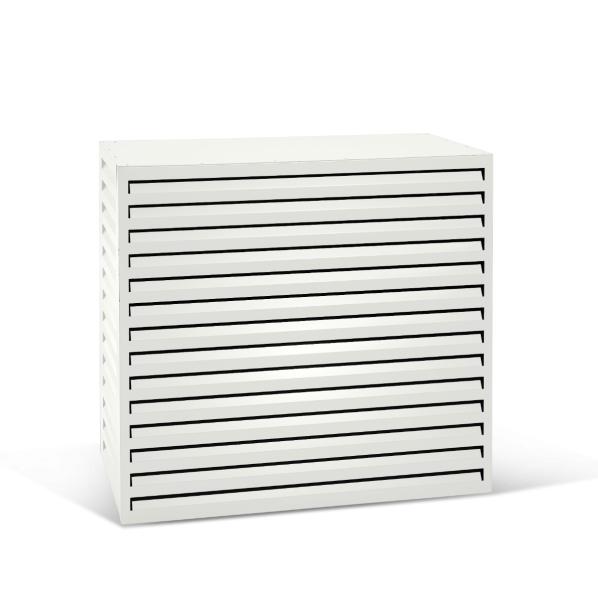 Evolar luftkonditionerings- och värmepumpshus vit aluminium L, 1100x1200x650 MM