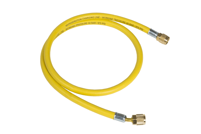 Refco 9881269 Manguera de llenado CL-60, 1,5 m, 1/4" SAE, amarilla