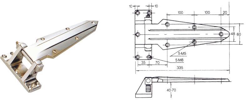Bisagra para puerta de frigorífico, metálica, universal