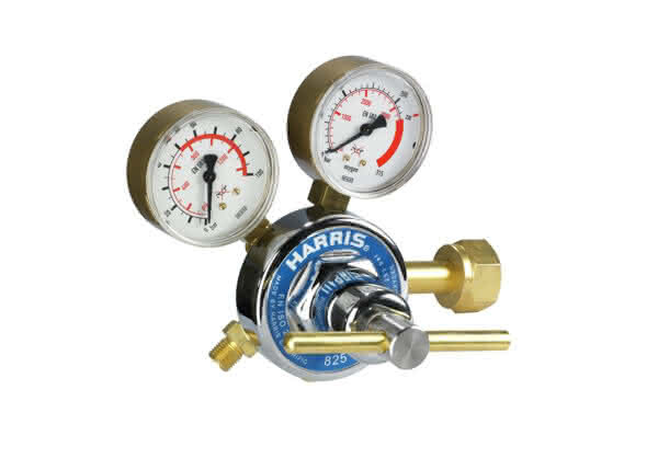 Regulador de presión de nitrógeno Regulador de presión Harris Z109/825GN50K, W24,32 x 1/14"RH, 0...50 bar, 230 bar