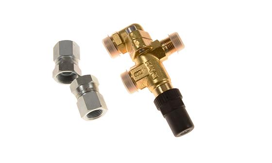 Omschakelklep CASTEL 3032E/44, aansluiting 1/2"NPT x 1/2" NPT, CO2